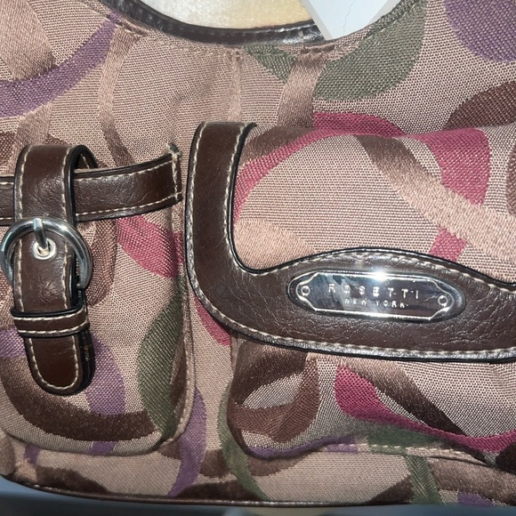 Rosetti New York Khaki Multi Signature Charlene Hobo Handbag - Picture 2 of 7